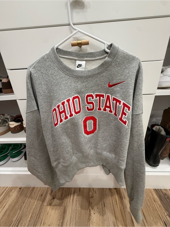 Nike Sweaters - Nike Gray Ohio State Crewneck Sweatshirt with Red Logo